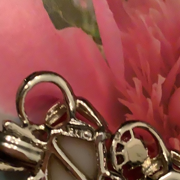 VINTAGE ARTHUR PEPPER (ART]  Dimpled White Cabochons, Rhinestones Faux Pearls - Picture 8 of 8